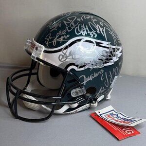 Philadelphia Eagles Signed Full Size Authentic Riddell NFL Football Helmet 2002